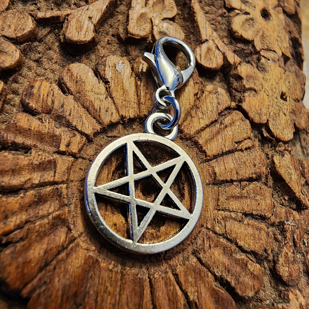 Pentagram Charm for Wiccan Witch Charm Bracelet Wicca Pendant Pentacle Charm
